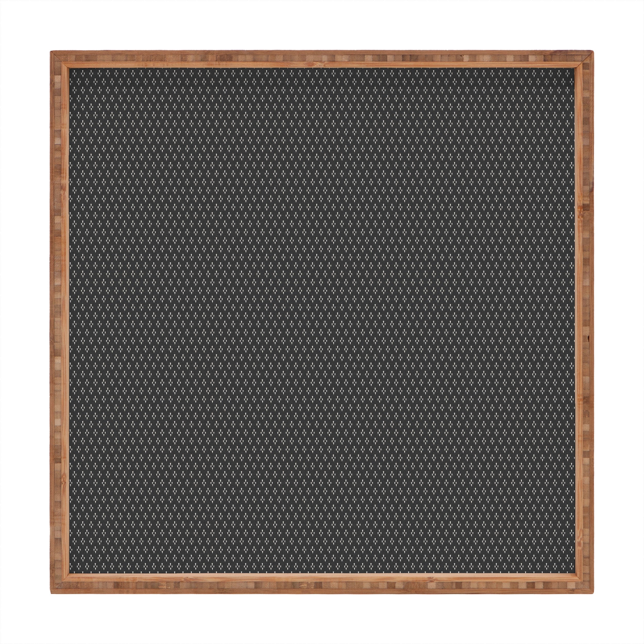 DENY Designs Block Print Dot Black Square Tray