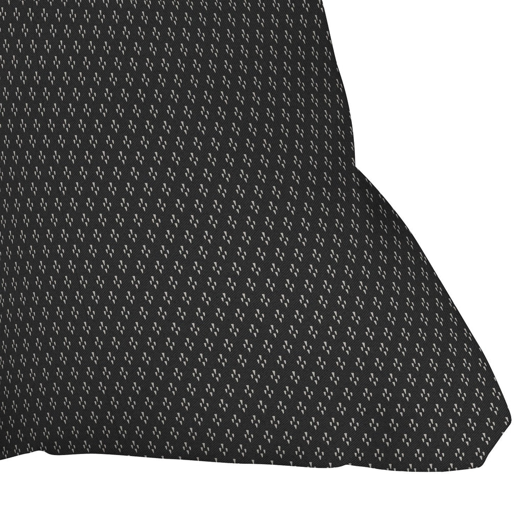 DENY Designs Block Print Dot Black Outdoor Throw Pillow