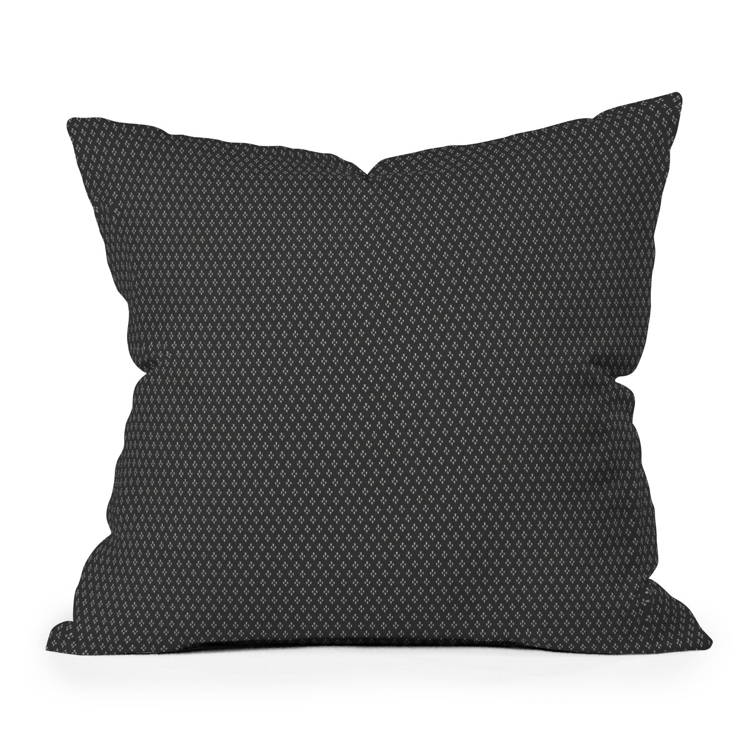 DENY Designs Block Print Dot Black Outdoor Throw Pillow