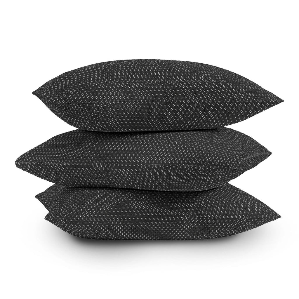 DENY Designs Block Print Dot Black Outdoor Throw Pillow