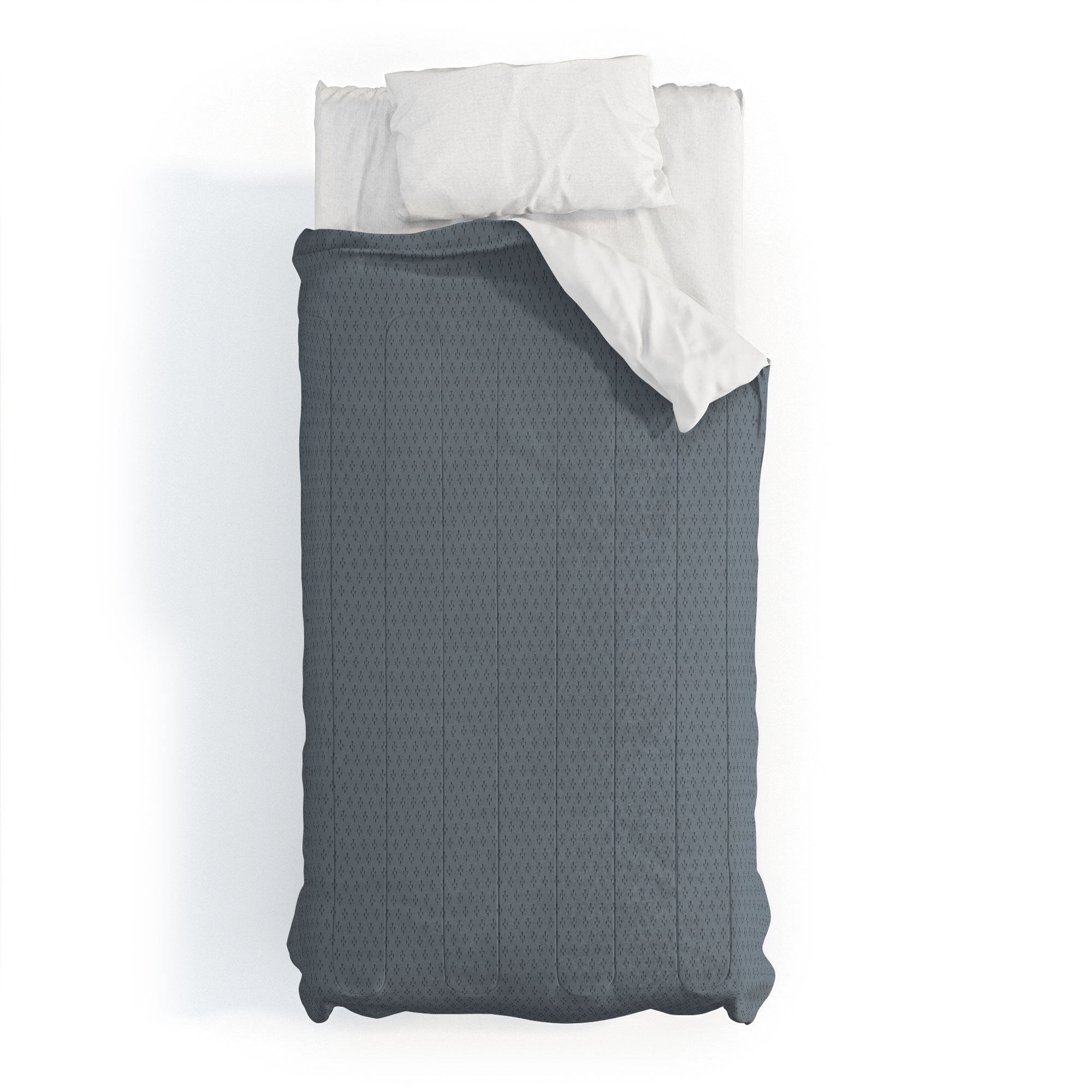 DENY Designs Block Print Dot Blue Comforter