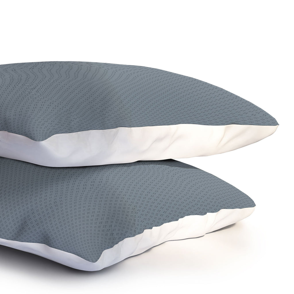 DENY Designs Block Print Dot Blue Pillow Shams