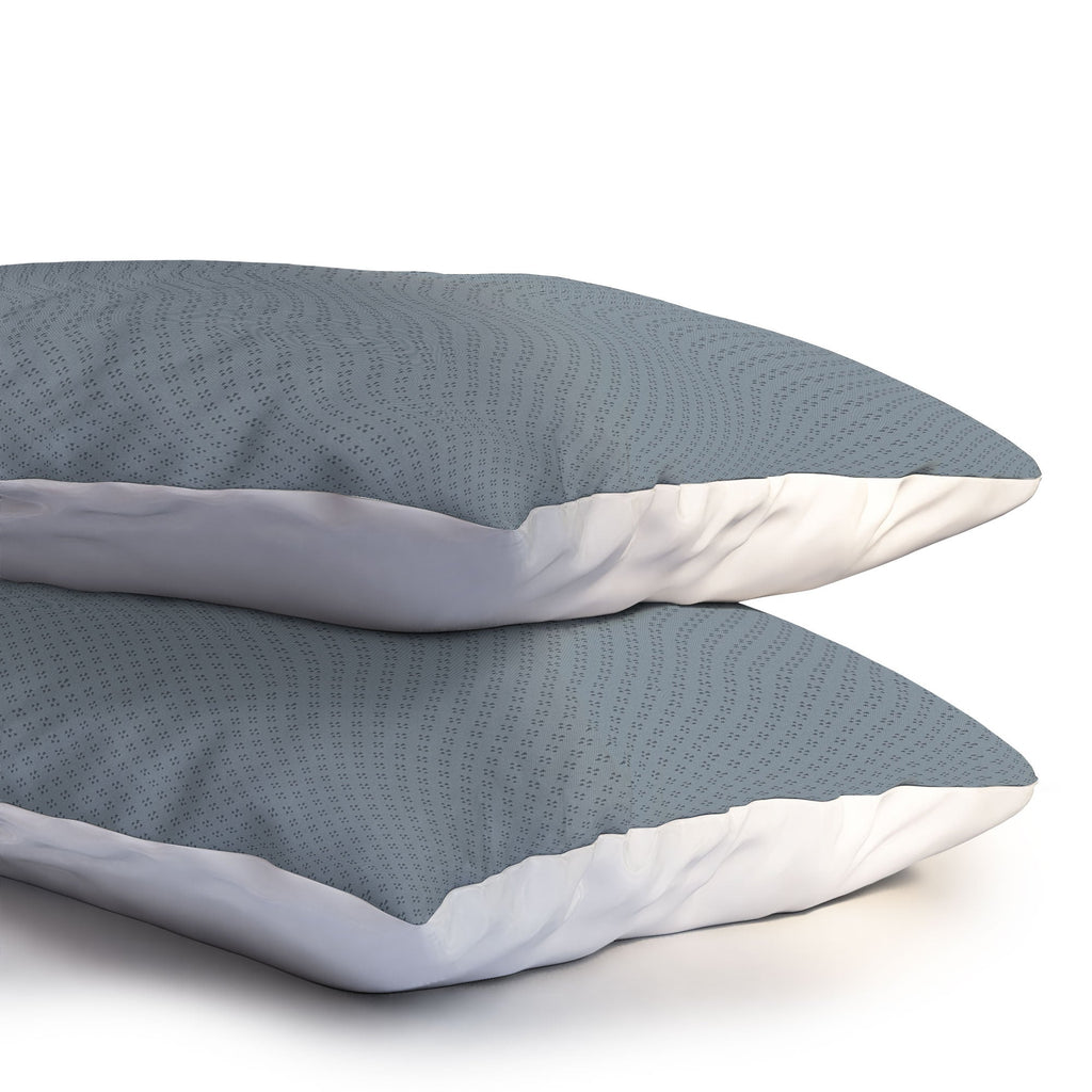 DENY Designs Block Print Dot Blue Pillow Shams