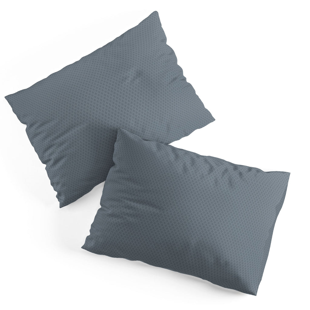 DENY Designs Block Print Dot Blue Pillow Shams
