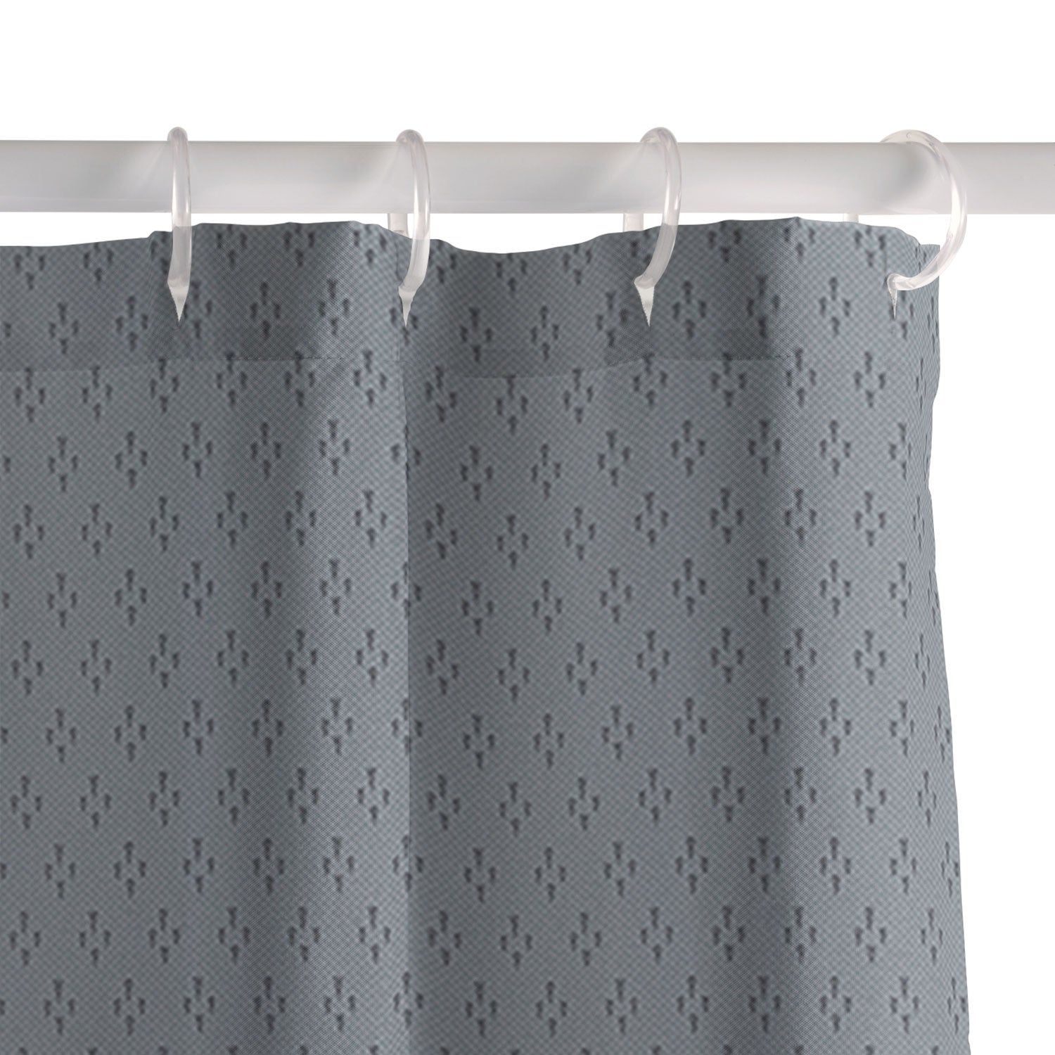 DENY Designs Block Print Dot Blue Shower Curtain