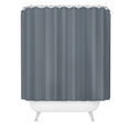 DENY Designs Block Print Dot Blue Shower Curtain