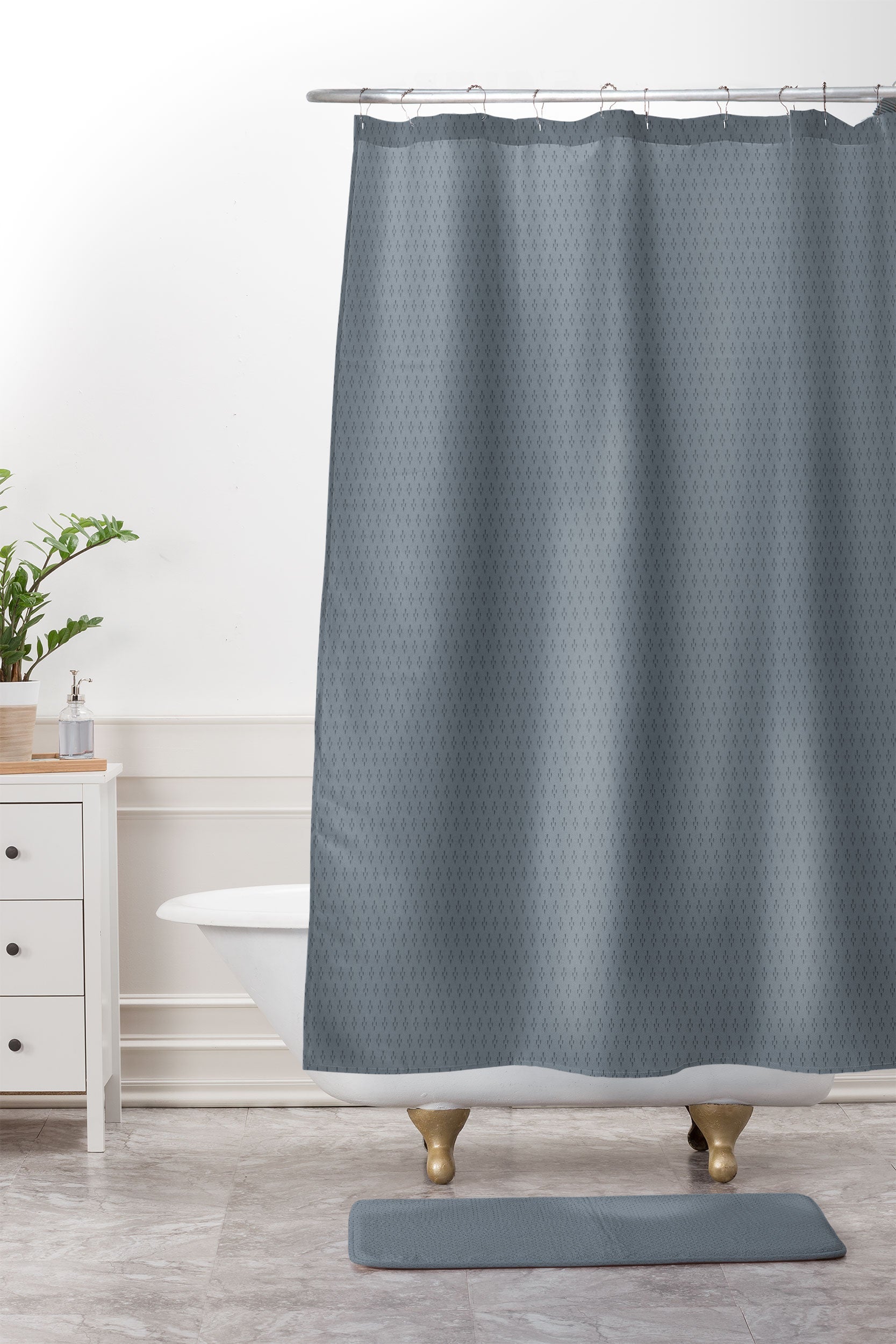 DENY Designs Block Print Dot Blue Memory Foam Bath Mat