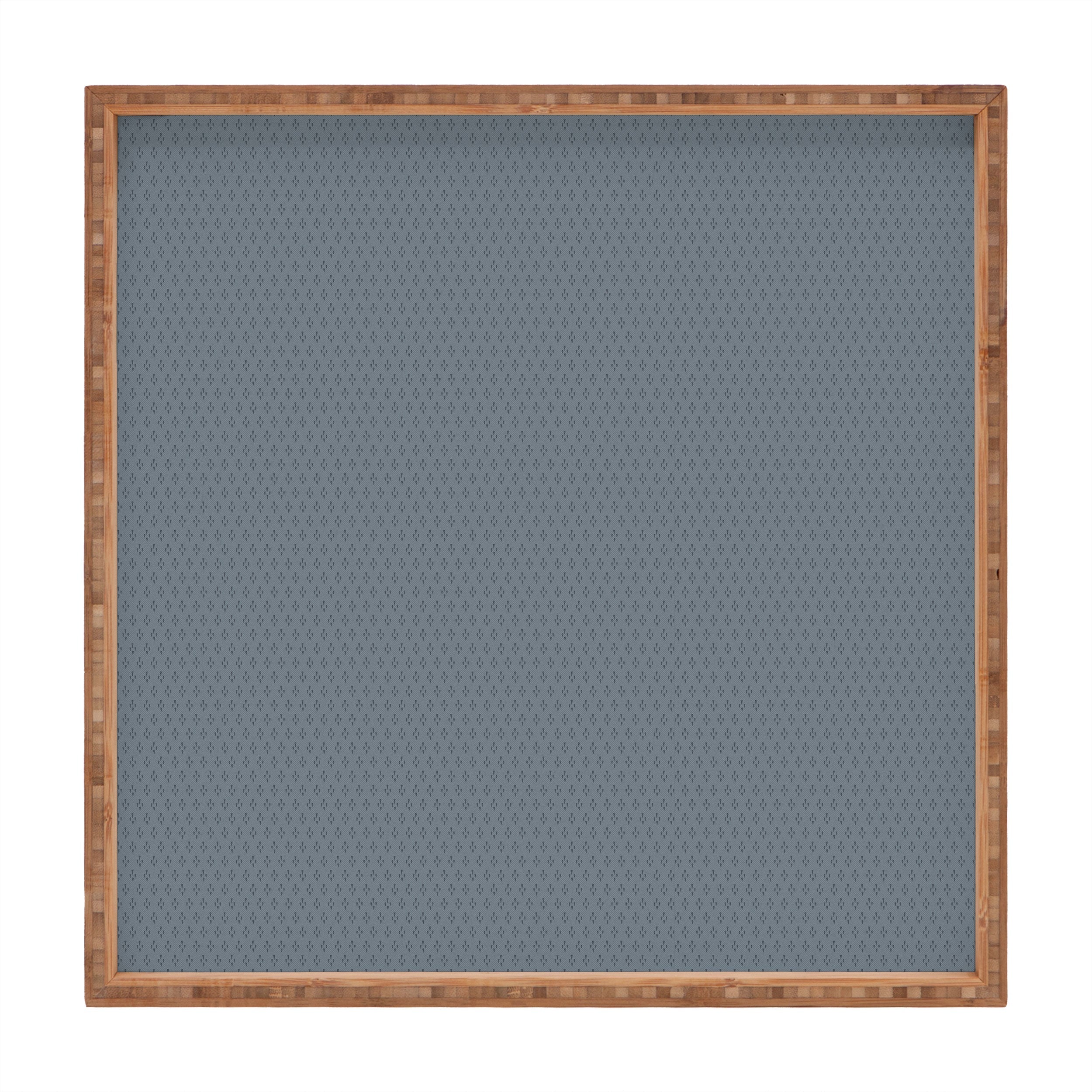 DENY Designs Block Print Dot Blue Square Tray