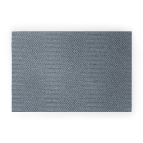 DENY Designs Block Print Dot Blue Welcome Mat
