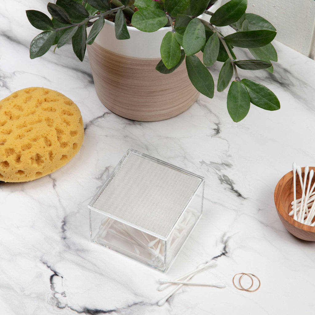 DENY Designs Block Print Dot Cream Acrylic Box