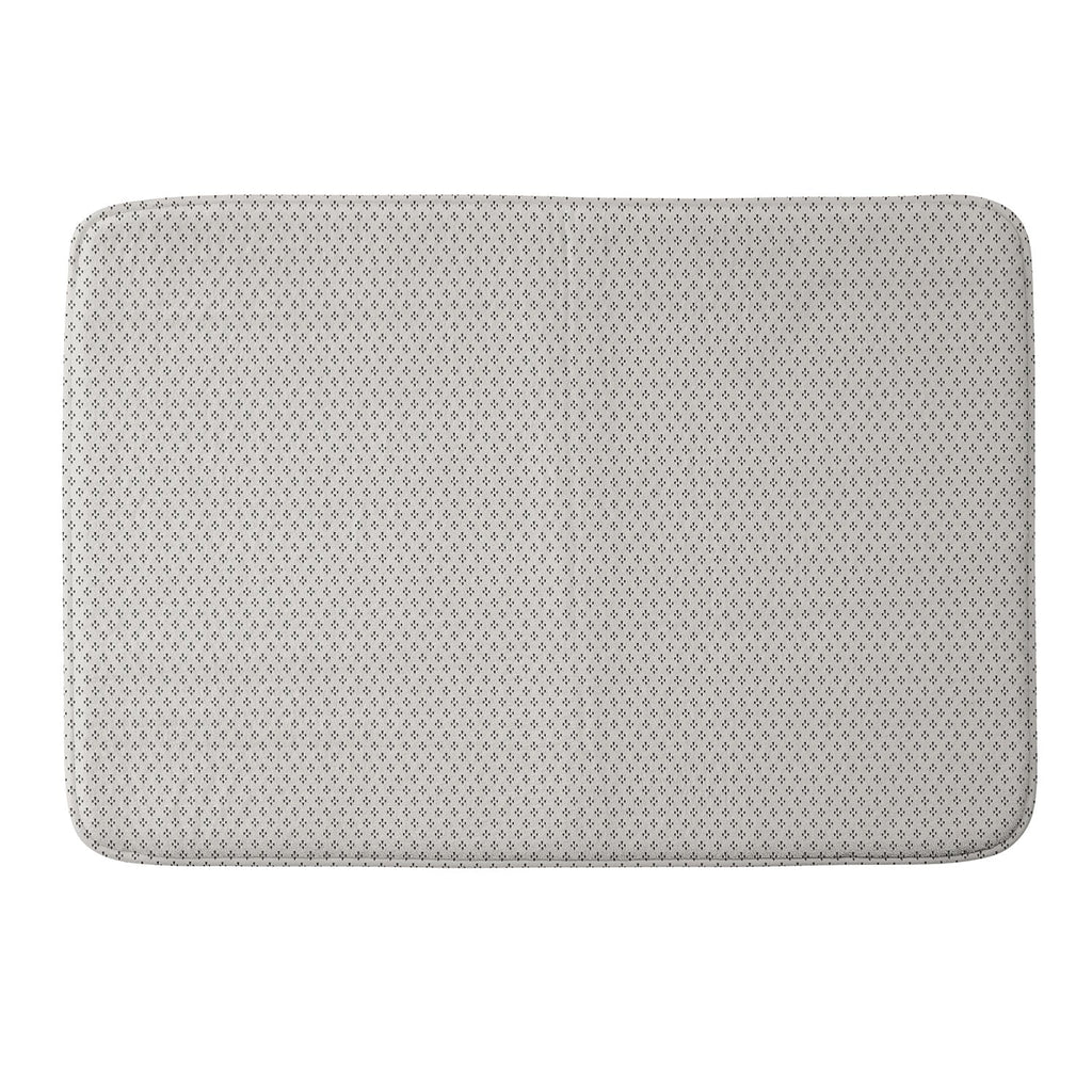 DENY Designs Block Print Dot Cream Memory Foam Bath Mat