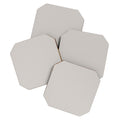 DENY Designs Block Print Dot Cream Coaster Set