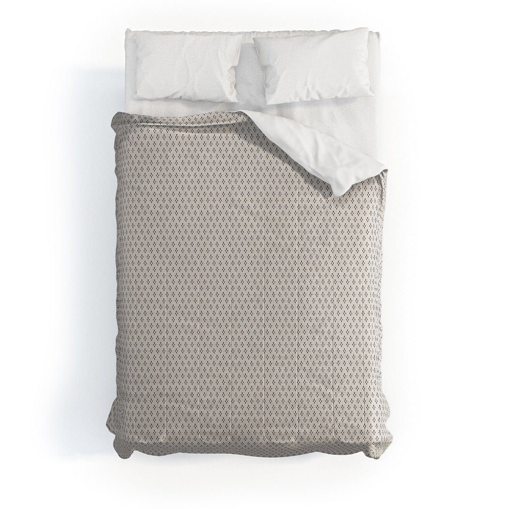 DENY Designs Block Print Dot Cream Comforter