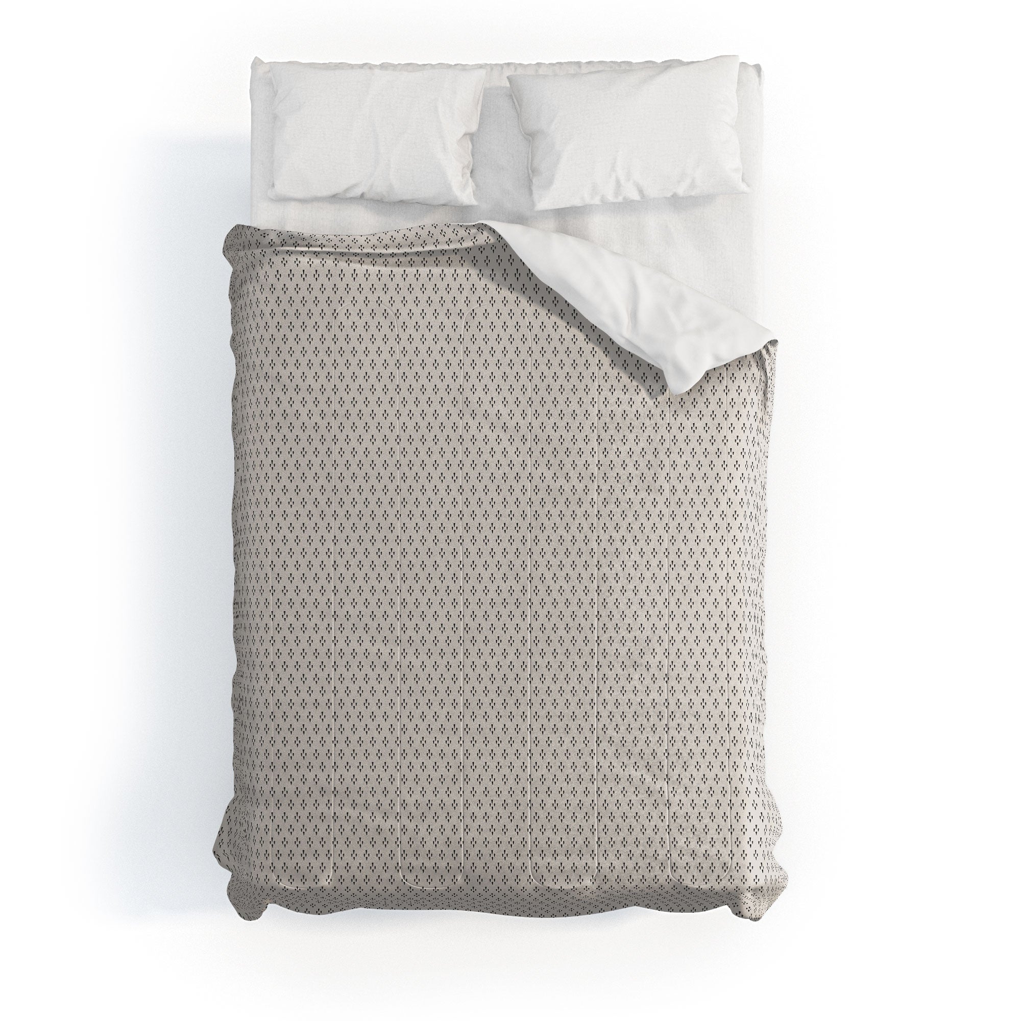 DENY Designs Block Print Dot Cream Comforter