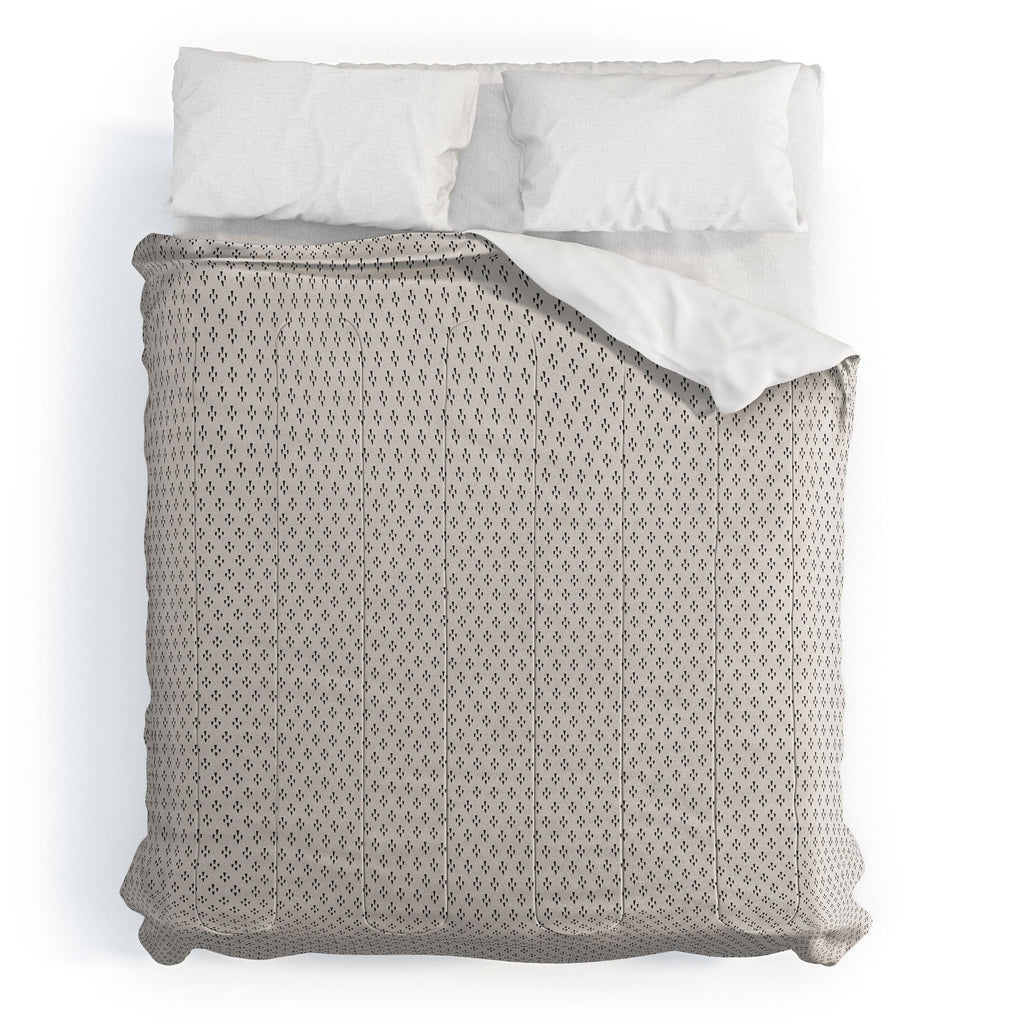 DENY Designs Block Print Dot Cream Comforter