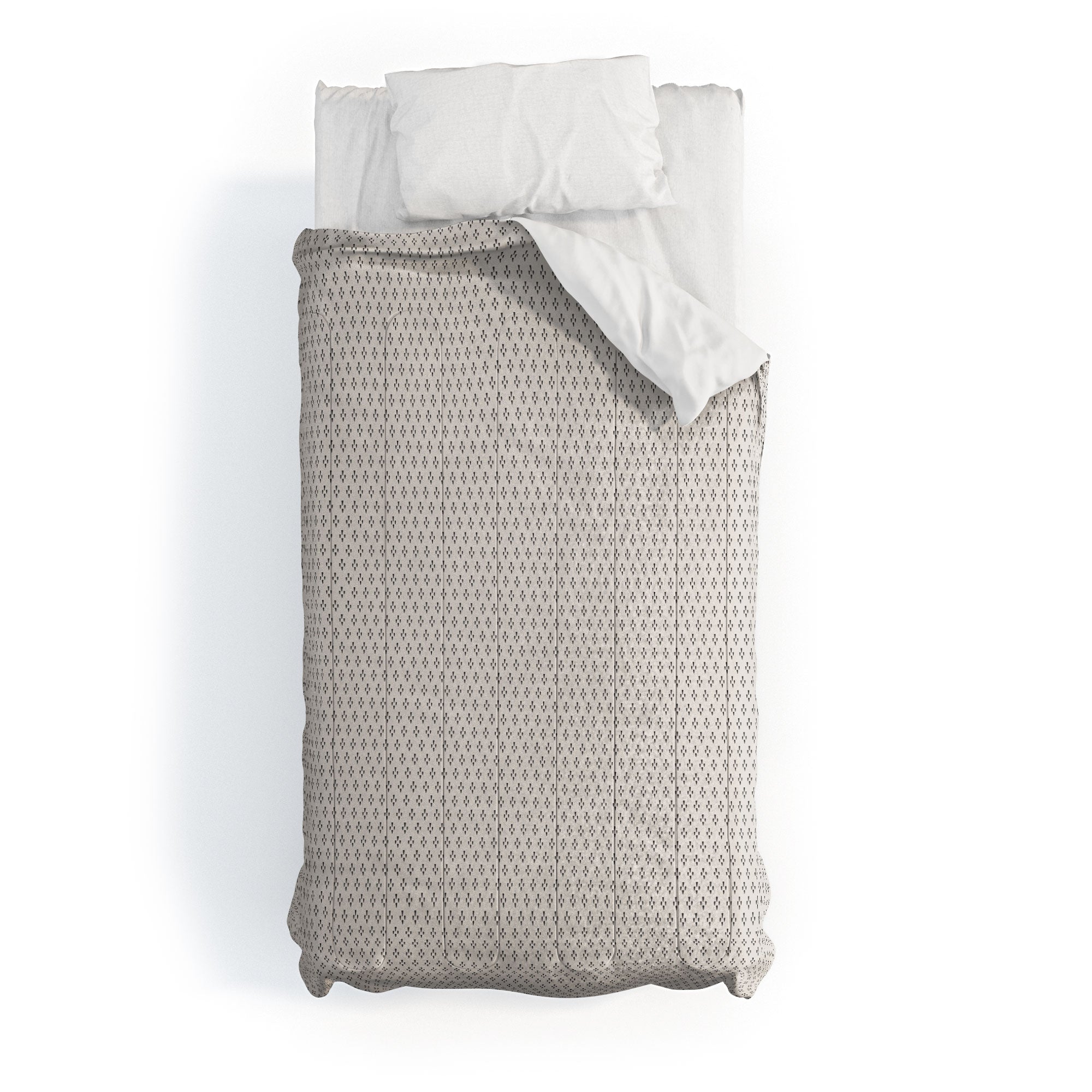 DENY Designs Block Print Dot Cream Comforter