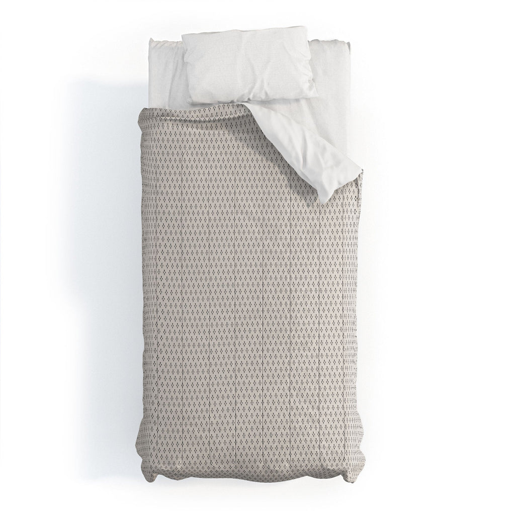 DENY Designs Block Print Dot Cream Comforter