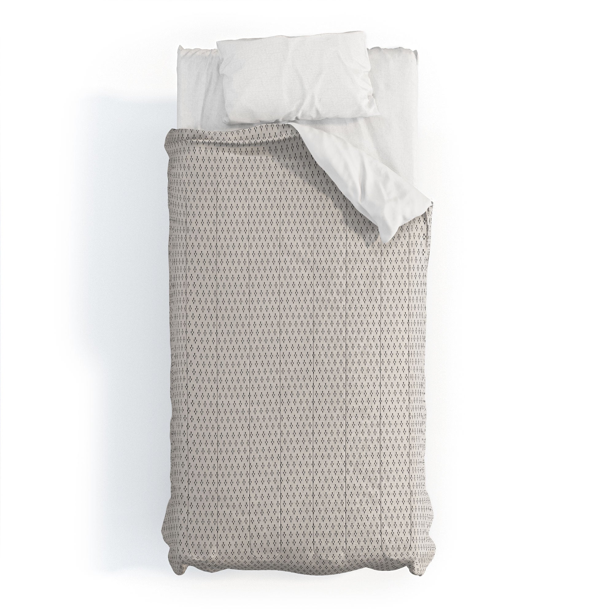 DENY Designs Block Print Dot Cream Comforter