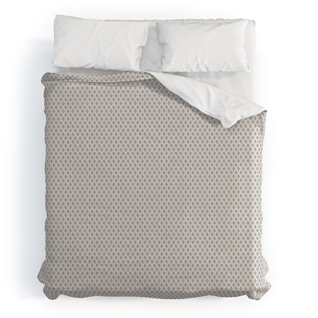 DENY Designs Block Print Dot Cream Duvet Cover
