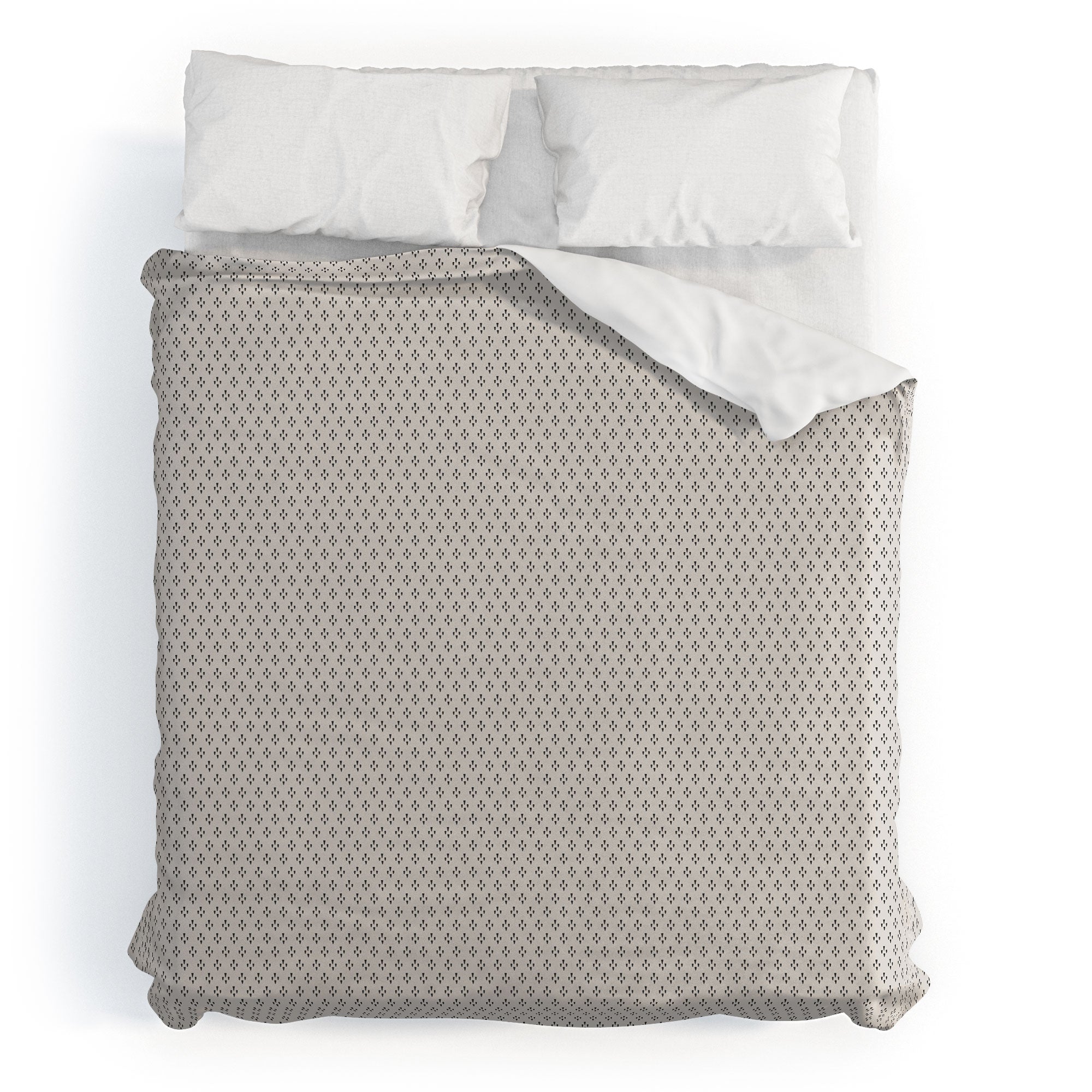 DENY Designs Block Print Dot Cream Duvet Cover