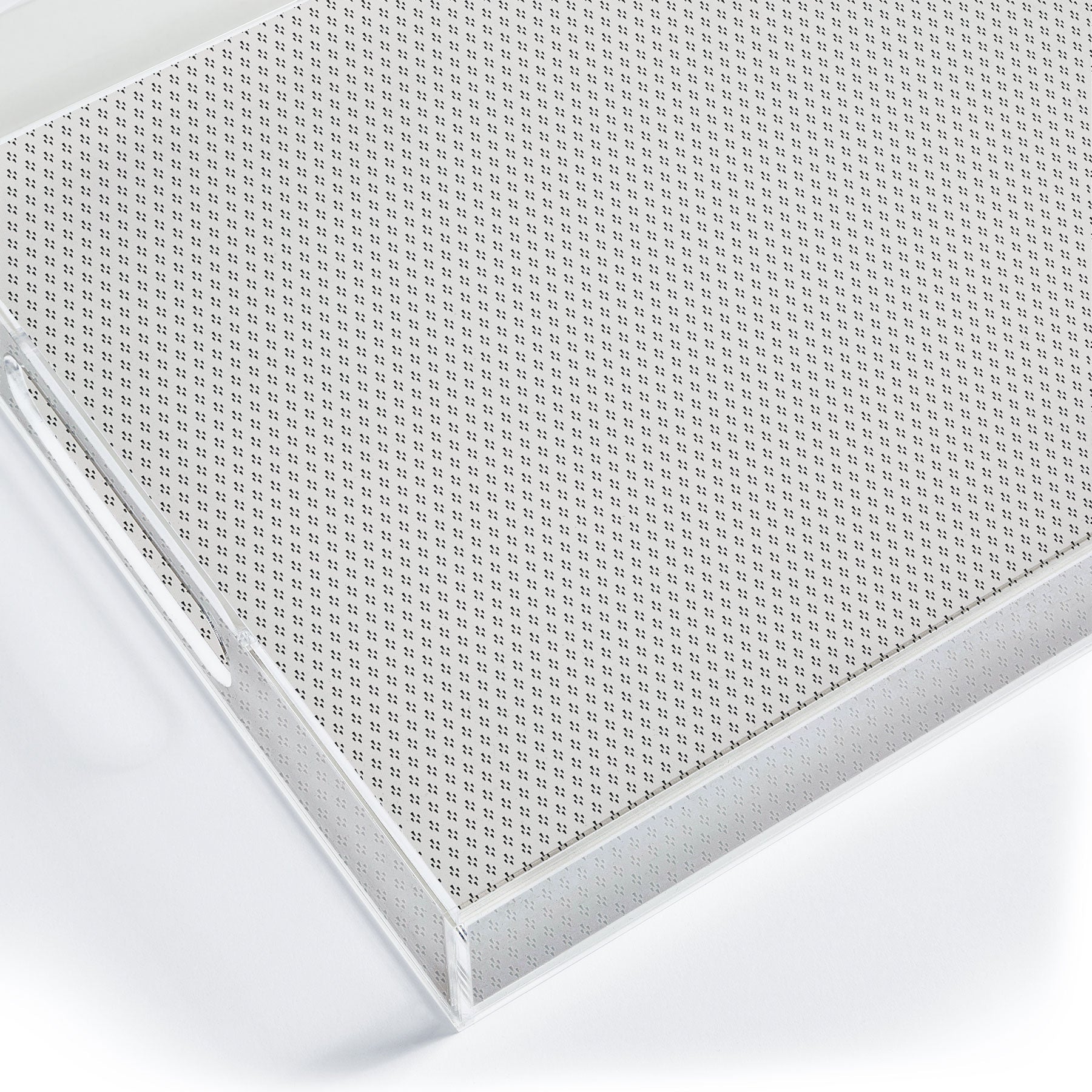 DENY Designs Block Print Dot Cream Acrylic Tray