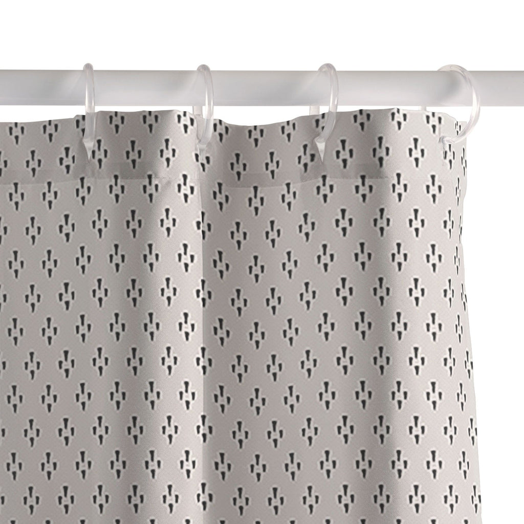 DENY Designs Block Print Dot Cream Shower Curtain