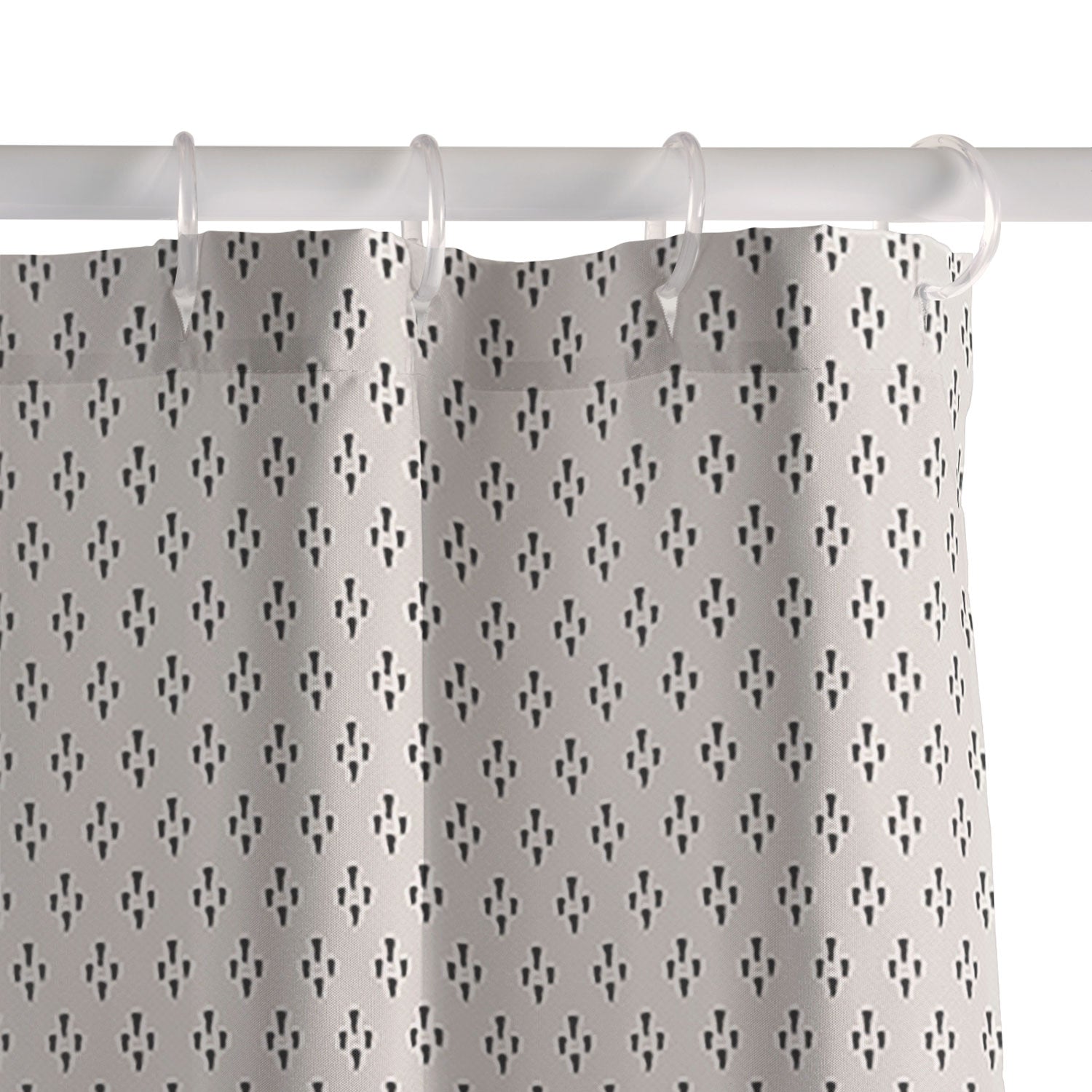 DENY Designs Block Print Dot Cream Shower Curtain