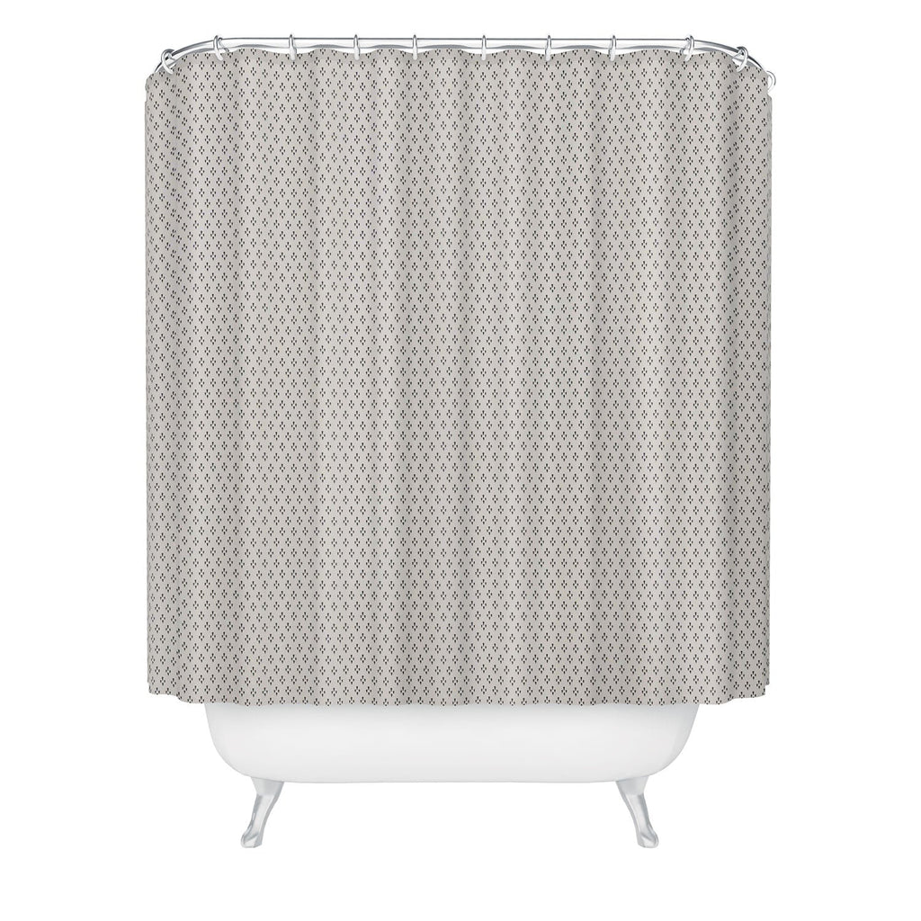 DENY Designs Block Print Dot Cream Shower Curtain