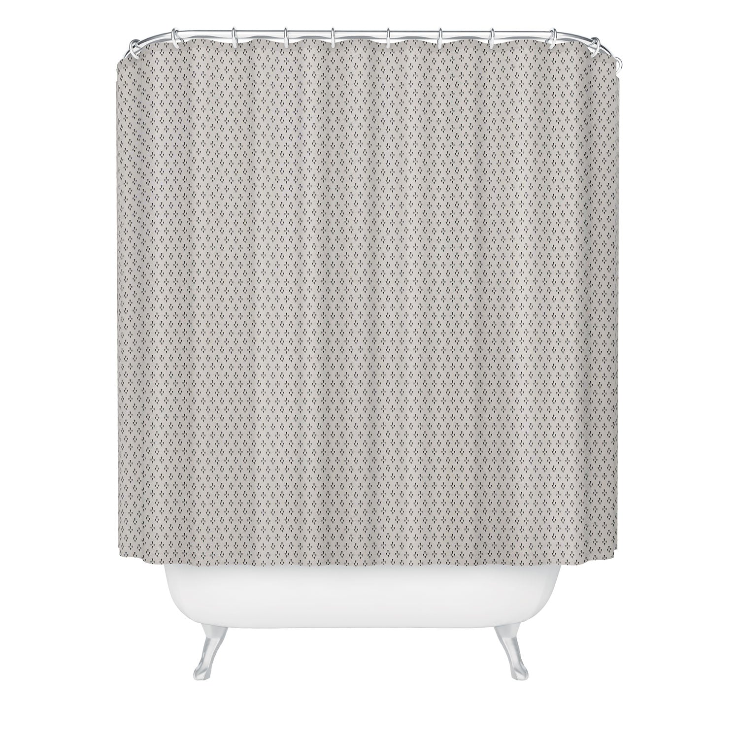 DENY Designs Block Print Dot Cream Shower Curtain