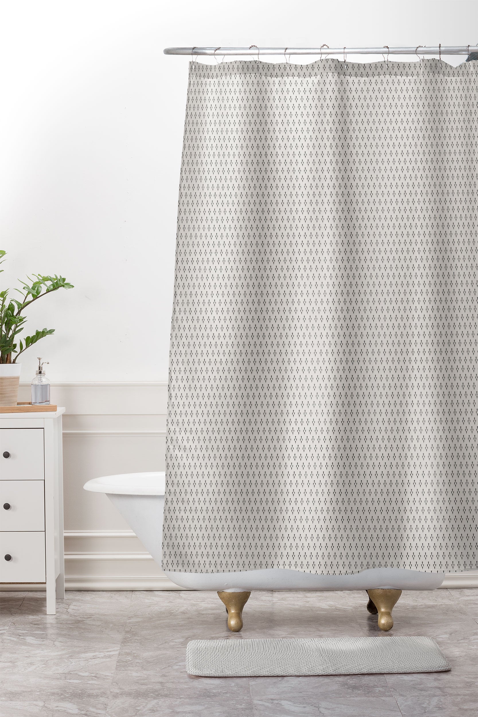 DENY Designs Block Print Dot Cream Memory Foam Bath Mat
