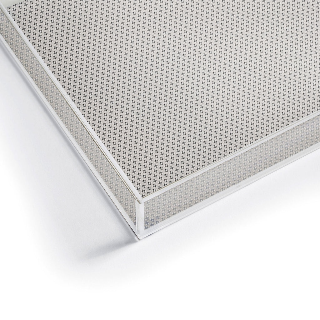 DENY Designs Block Print Dot Cream Acrylic Tray