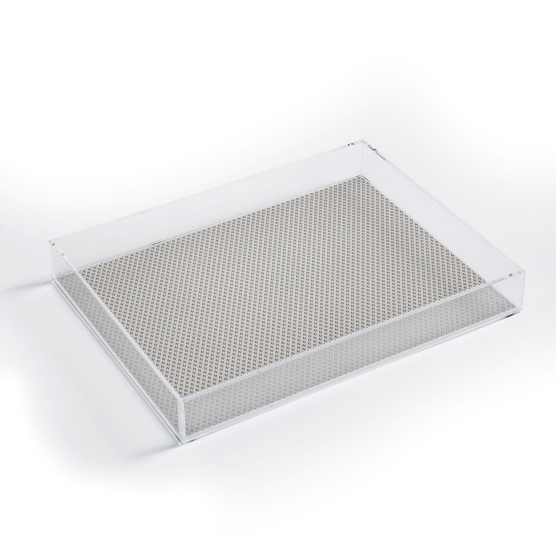 DENY Designs Block Print Dot Cream Acrylic Tray