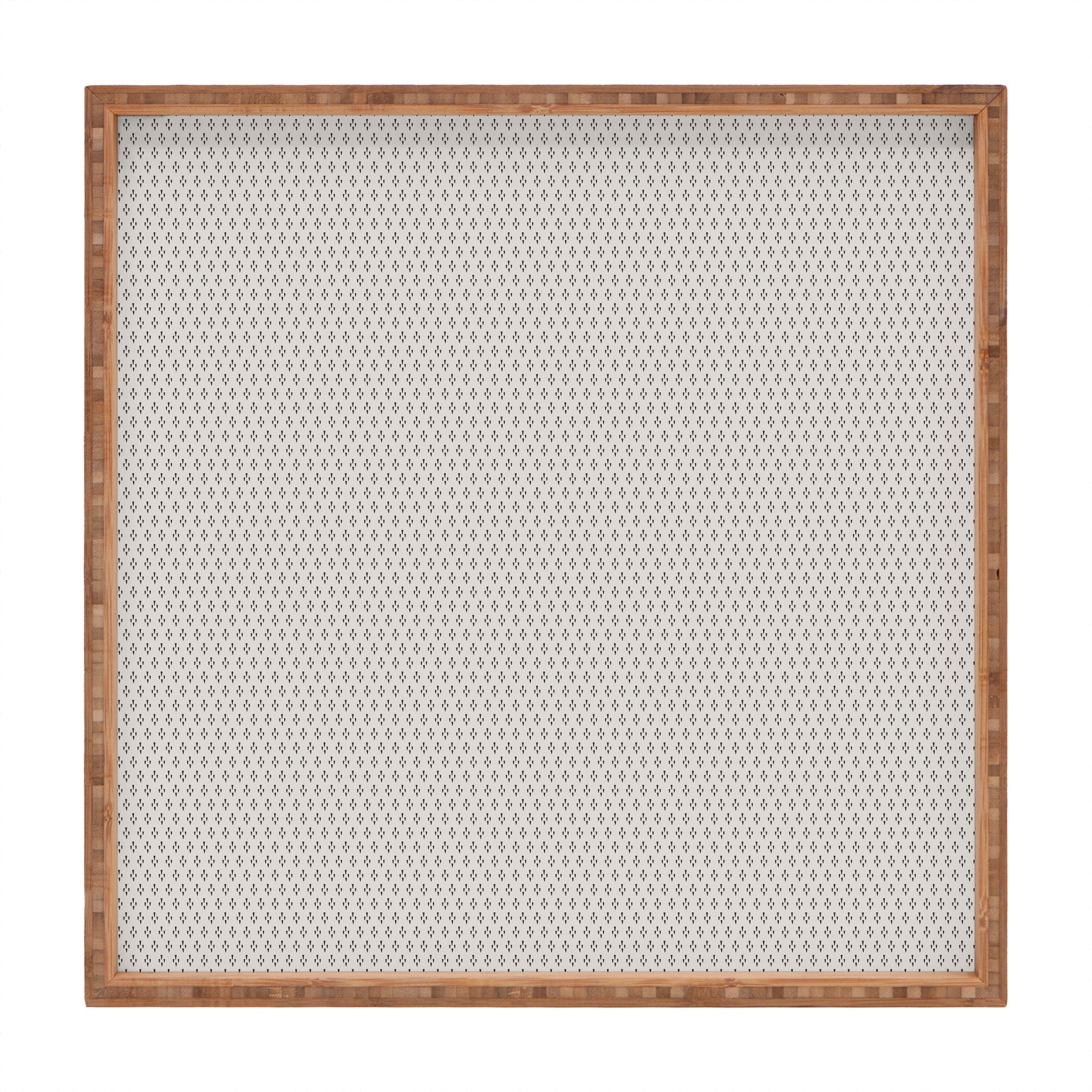 DENY Designs Block Print Dot Cream Square Tray