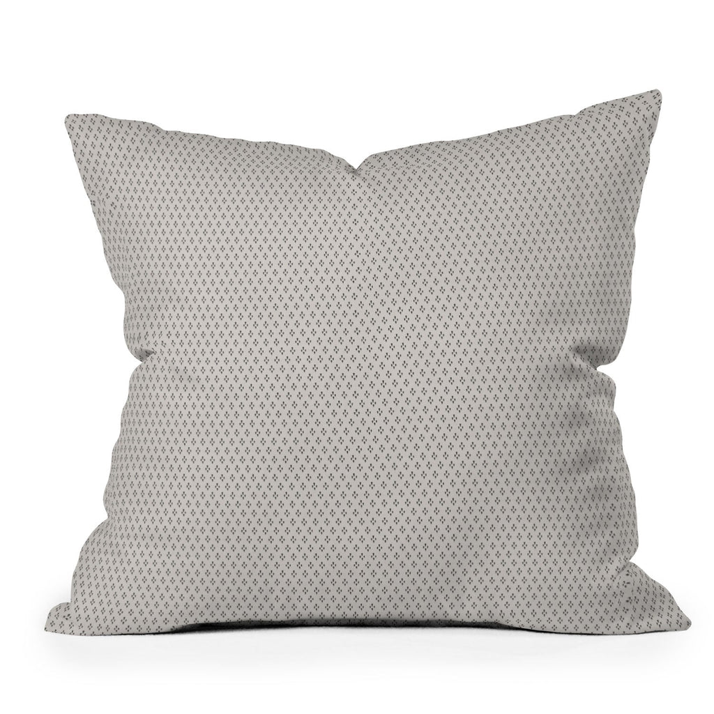 DENY Designs Block Print Dot Cream Outdoor Throw Pillow