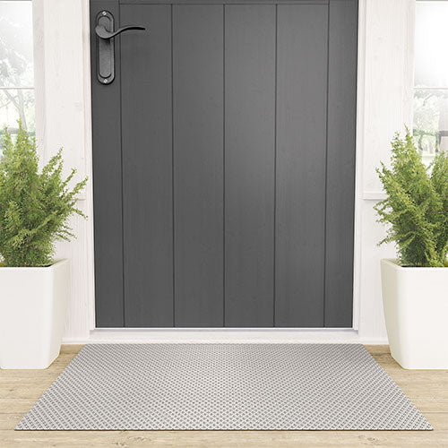 DENY Designs Block Print Dot Cream Welcome Mat