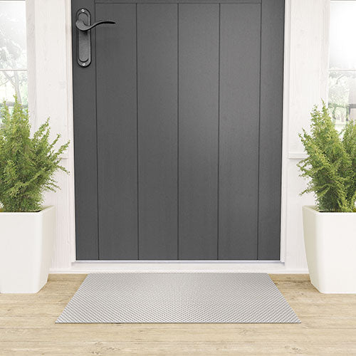 DENY Designs Block Print Dot Cream Welcome Mat
