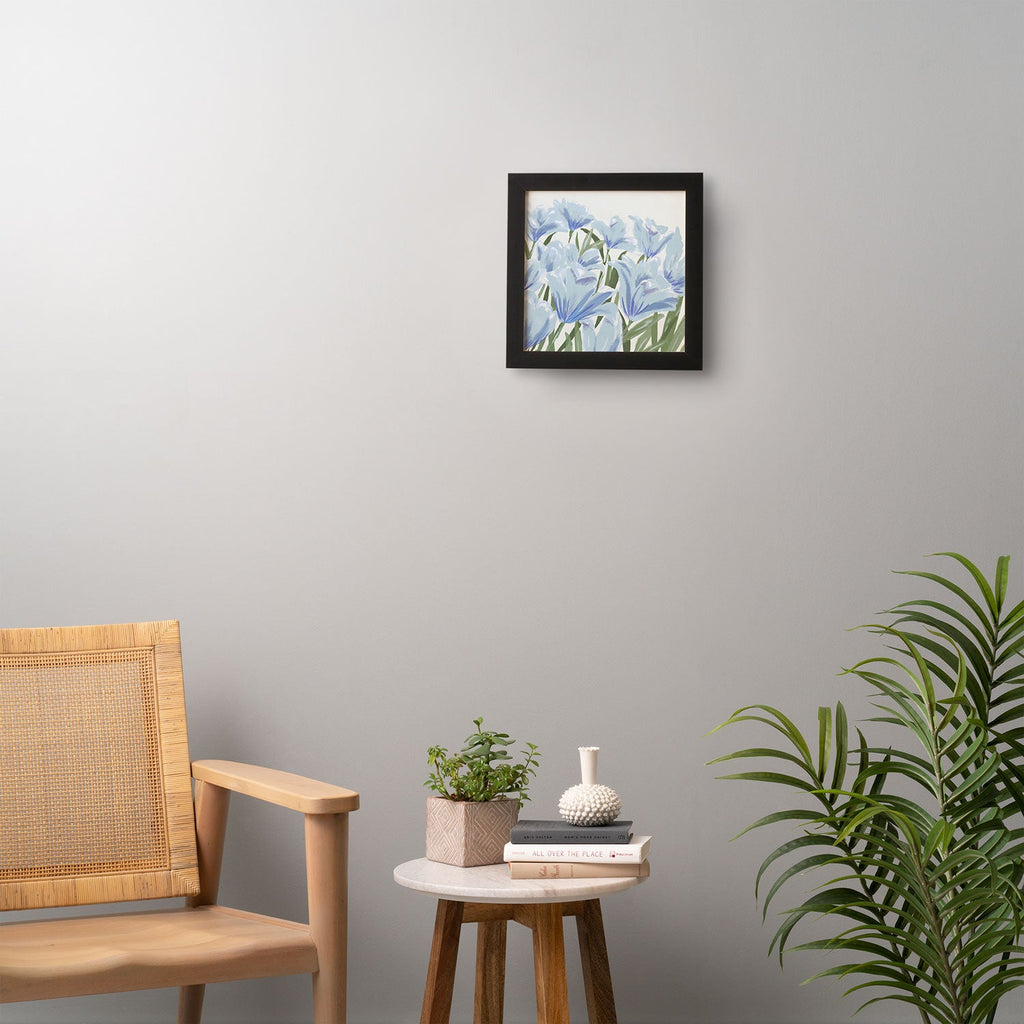 DENY Designs blue blooms Framed Wall Art