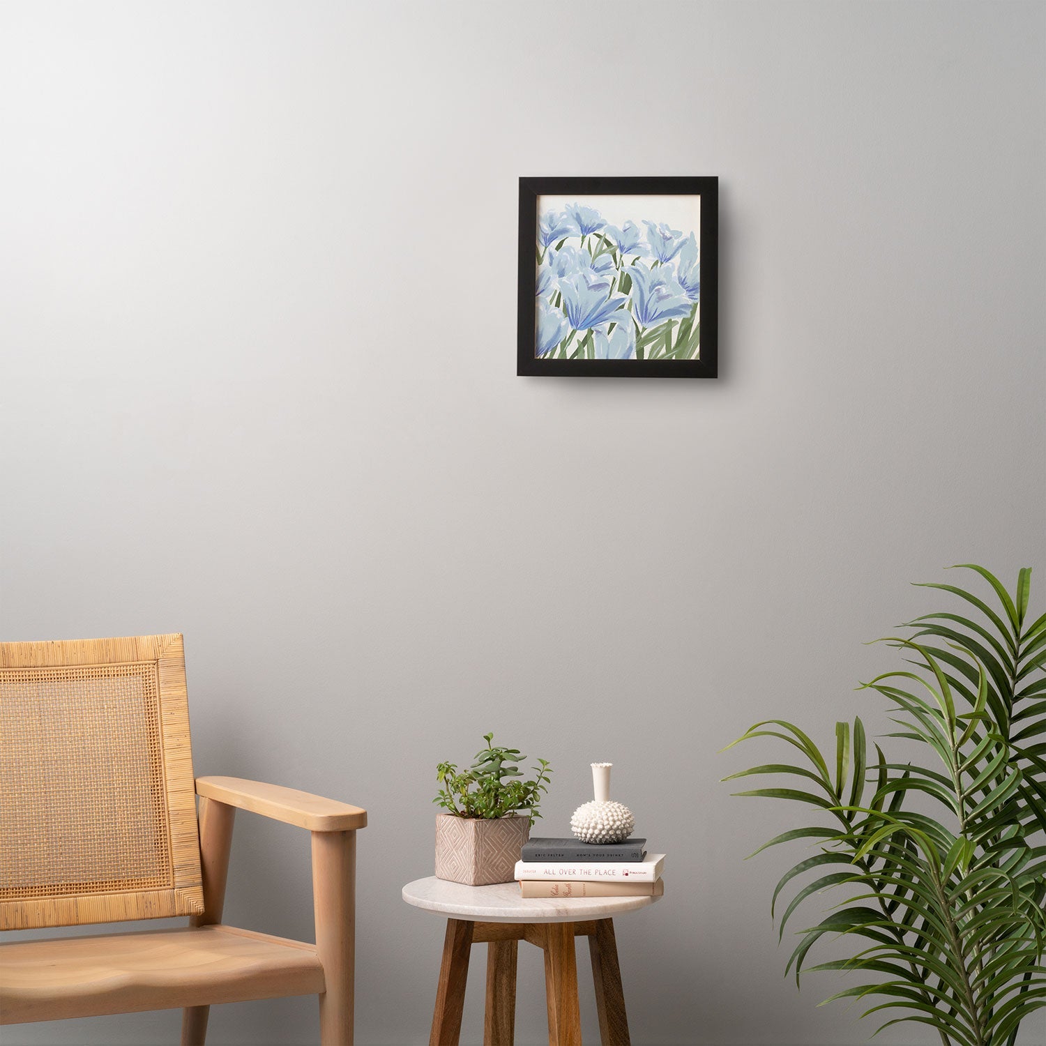 DENY Designs blue blooms Framed Wall Art