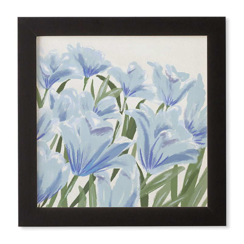 DENY Designs blue blooms Framed Wall Art
