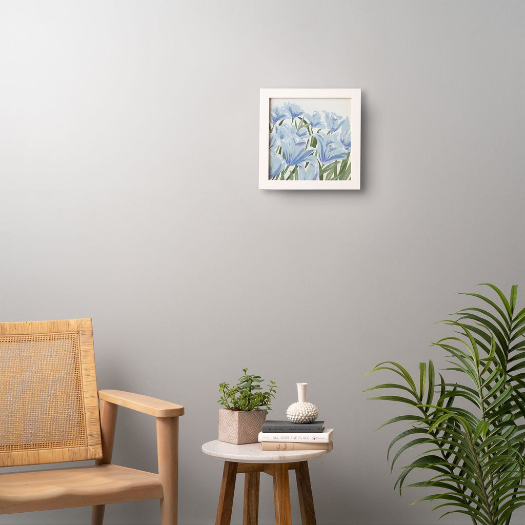DENY Designs blue blooms Framed Wall Art