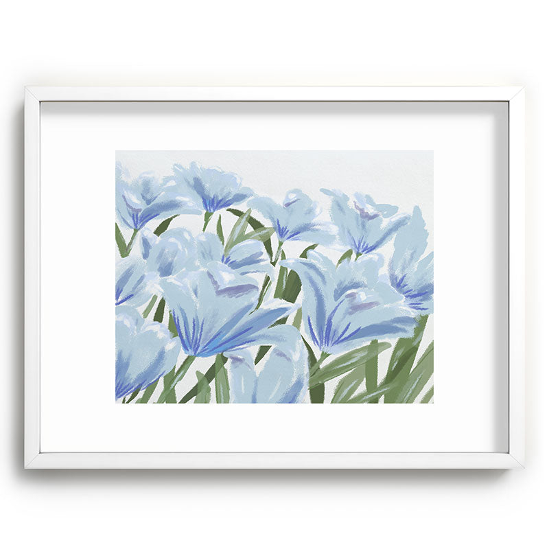 DENY Designs blue blooms Recessed Framing Rectangle