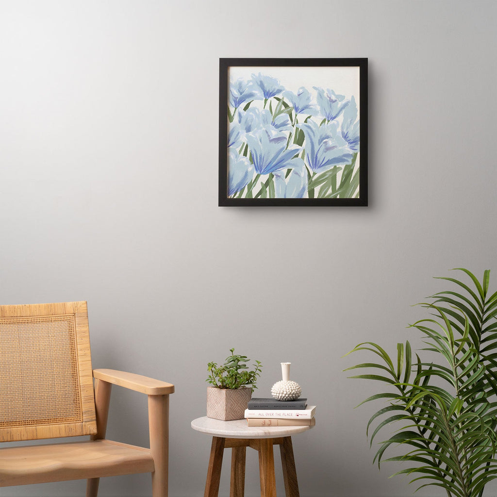 DENY Designs blue blooms Framed Wall Art
