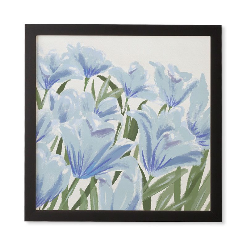 DENY Designs blue blooms Framed Wall Art