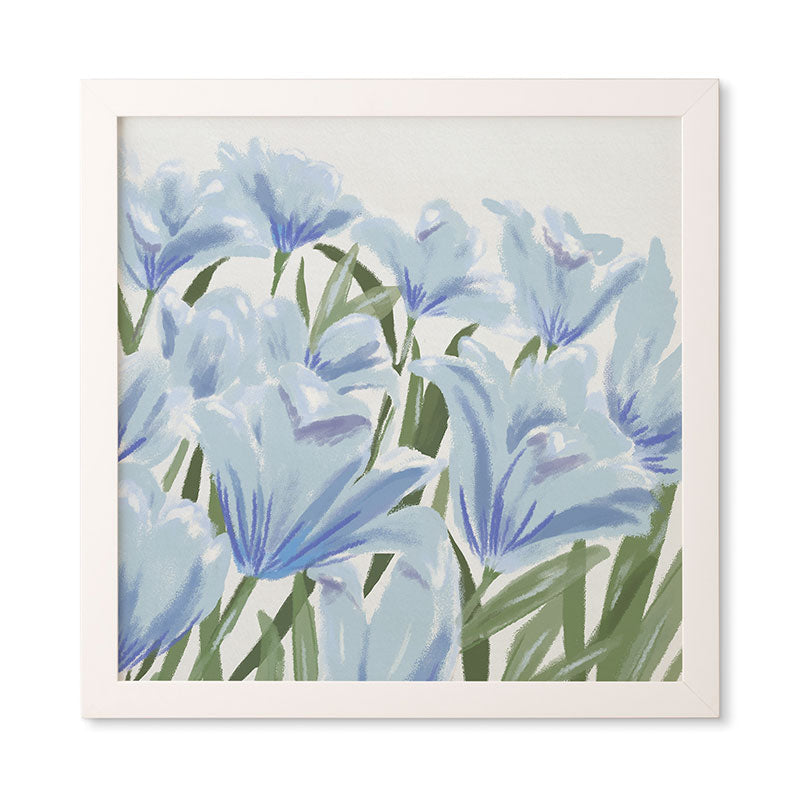 DENY Designs blue blooms Framed Wall Art