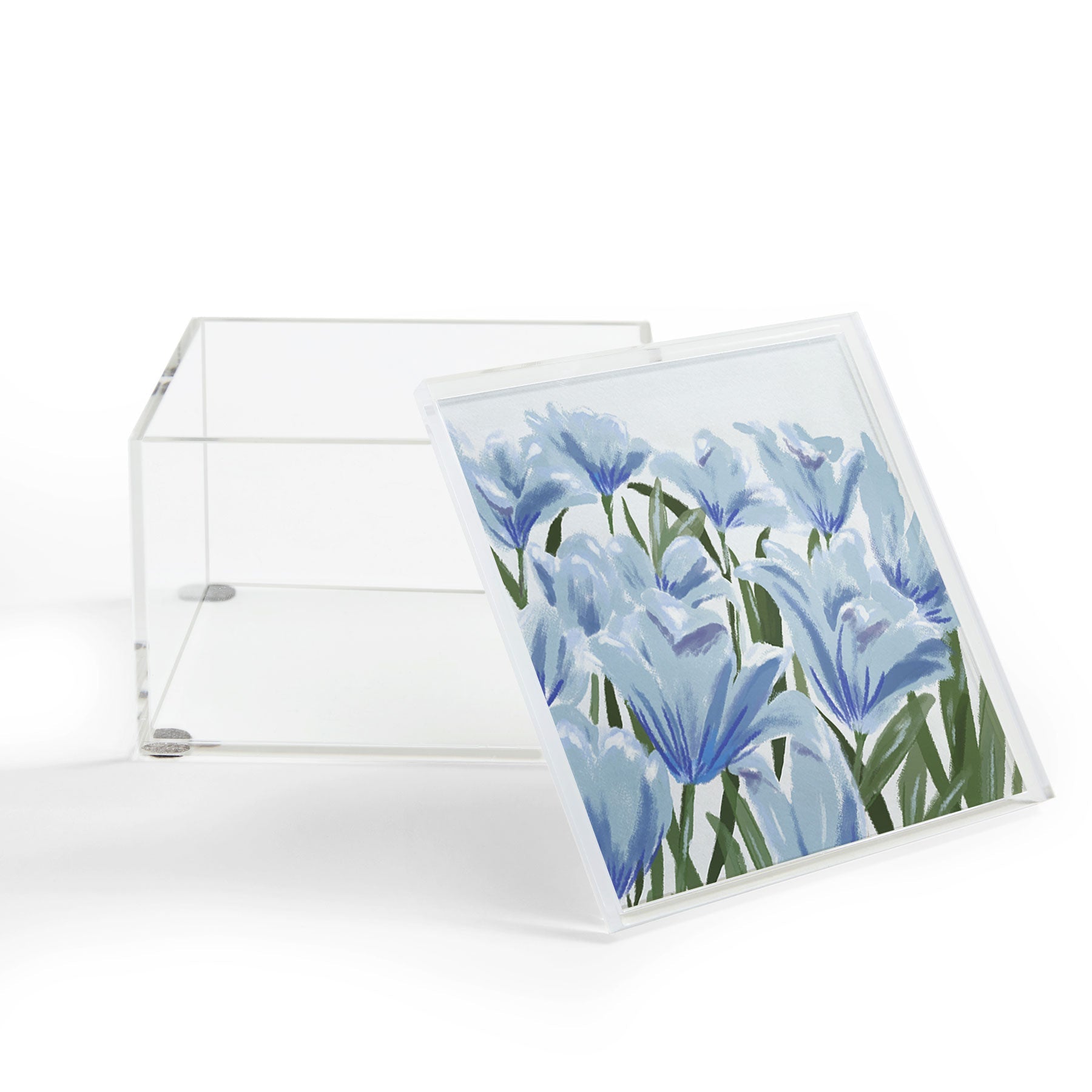 DENY Designs blue blooms Acrylic Box