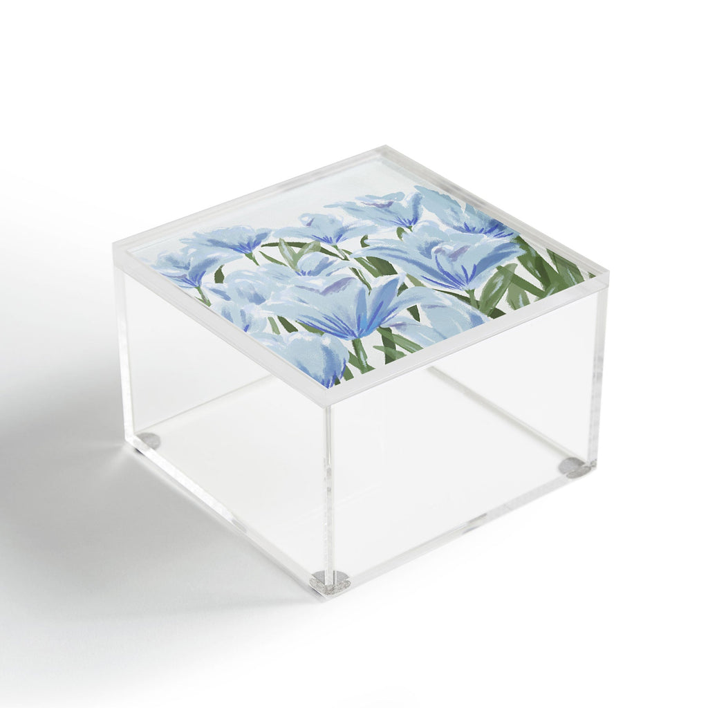 DENY Designs blue blooms Acrylic Box