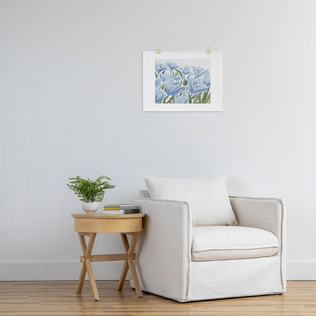 DENY Designs blue blooms Art Print