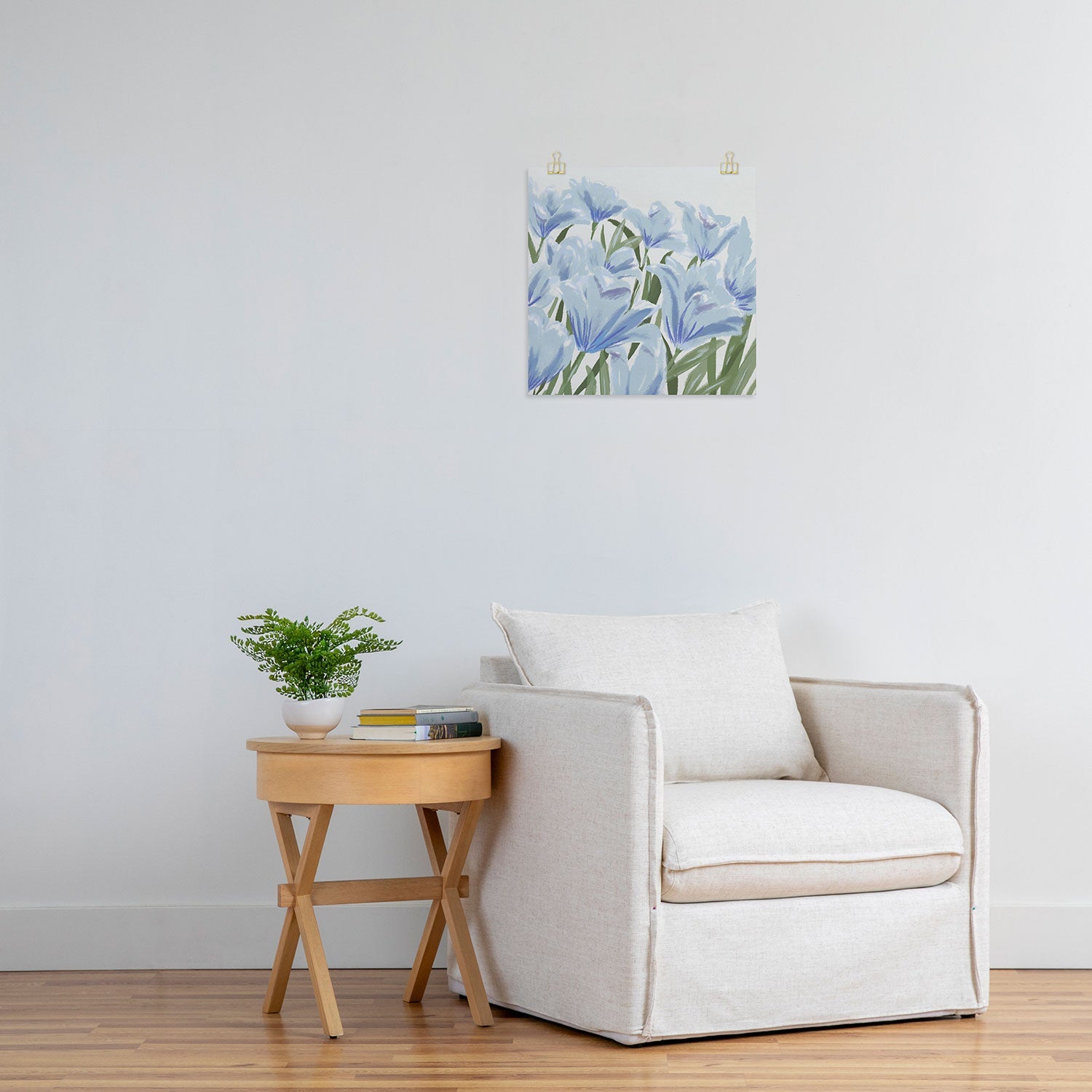 DENY Designs blue blooms Art Print