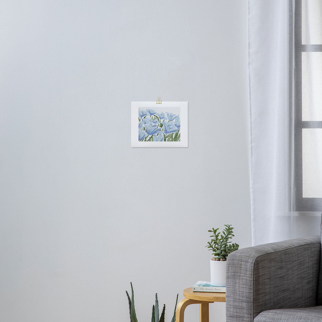DENY Designs blue blooms Art Print