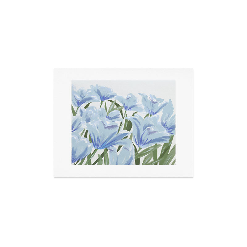 DENY Designs blue blooms Art Print